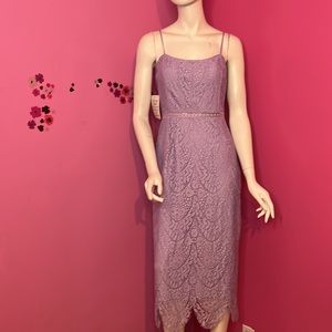 Free People Saylor Eizelle Sleeveless Lace Dress lavender size medium